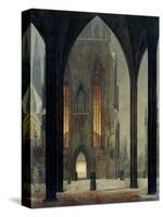 Cathedral in Winter, 1821-Ernst Ferdinand Oehme-Stretched Canvas