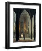 Cathedral in Winter, 1821-Ernst Ferdinand Oehme-Framed Giclee Print