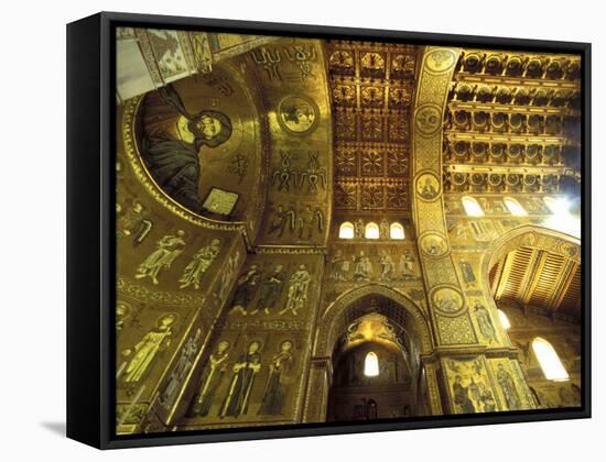 Cathedral Interior, Monreale, Palermo, Sicily, Italy, Europe-Vincenzo Lombardo-Framed Stretched Canvas