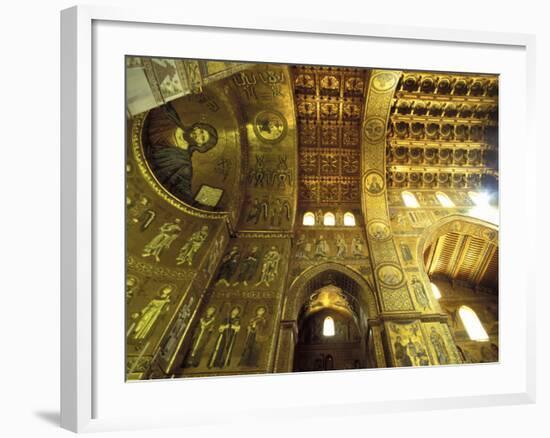 Cathedral Interior, Monreale, Palermo, Sicily, Italy, Europe-Vincenzo Lombardo-Framed Photographic Print