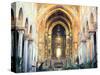 Cathedral Interior with Mosaics, Monreale, Sicily, Italy-Peter Thompson-Stretched Canvas