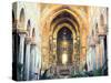 Cathedral Interior with Mosaics, Monreale, Sicily, Italy-Peter Thompson-Stretched Canvas