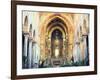 Cathedral Interior with Mosaics, Monreale, Sicily, Italy-Peter Thompson-Framed Photographic Print