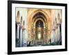 Cathedral Interior with Mosaics, Monreale, Sicily, Italy-Peter Thompson-Framed Photographic Print