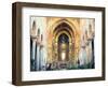 Cathedral Interior with Mosaics, Monreale, Sicily, Italy-Peter Thompson-Framed Photographic Print