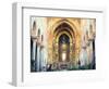 Cathedral Interior with Mosaics, Monreale, Sicily, Italy-Peter Thompson-Framed Photographic Print