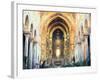 Cathedral Interior with Mosaics, Monreale, Sicily, Italy-Peter Thompson-Framed Photographic Print