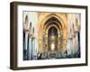 Cathedral Interior with Mosaics, Monreale, Sicily, Italy-Peter Thompson-Framed Photographic Print