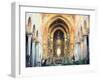 Cathedral Interior with Mosaics, Monreale, Sicily, Italy-Peter Thompson-Framed Photographic Print