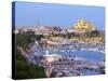 Cathedral La Seu and Harbour, Palma De Mallorca, Mallorca, Balearic Islands, Spain-Doug Pearson-Stretched Canvas