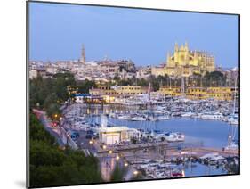 Cathedral La Seu and Harbour, Palma De Mallorca, Mallorca, Balearic Islands, Spain-Doug Pearson-Mounted Photographic Print