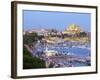 Cathedral La Seu and Harbour, Palma De Mallorca, Mallorca, Balearic Islands, Spain-Doug Pearson-Framed Photographic Print