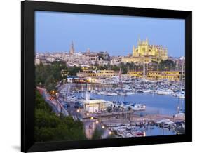 Cathedral La Seu and Harbour, Palma De Mallorca, Mallorca, Balearic Islands, Spain-Doug Pearson-Framed Photographic Print