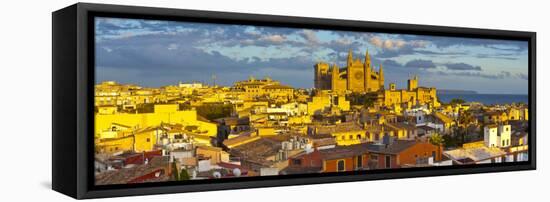 Cathedral La Seu and Old Town Rooftops, Palma De Mallorca, Mallorca, Balearic Islands, Spain-Doug Pearson-Framed Stretched Canvas