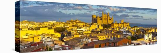 Cathedral La Seu and Old Town Rooftops, Palma De Mallorca, Mallorca, Balearic Islands, Spain-Doug Pearson-Stretched Canvas