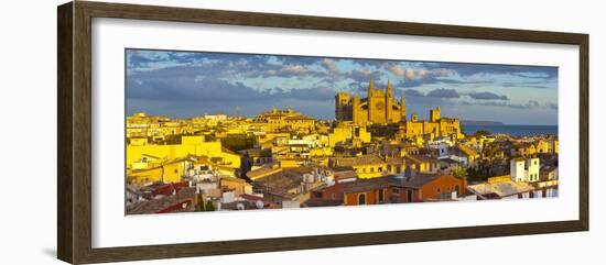 Cathedral La Seu and Old Town Rooftops, Palma De Mallorca, Mallorca, Balearic Islands, Spain-Doug Pearson-Framed Photographic Print
