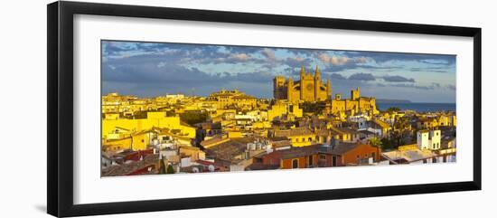 Cathedral La Seu and Old Town Rooftops, Palma De Mallorca, Mallorca, Balearic Islands, Spain-Doug Pearson-Framed Photographic Print