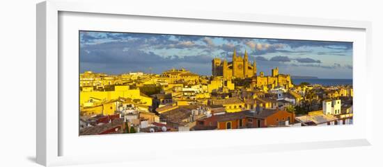 Cathedral La Seu and Old Town Rooftops, Palma De Mallorca, Mallorca, Balearic Islands, Spain-Doug Pearson-Framed Photographic Print