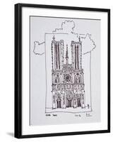 Cathedral Notre-Dame de Paris, Ille de la Cite, Paris, France-Richard Lawrence-Framed Photographic Print