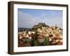 Cathedral Notre Dame, Statue, Haute Loire, Le Puy, France-David Barnes-Framed Premium Photographic Print