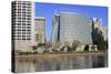 Cathedral of Christ the Light and Lake Merritt-Richard Cummins-Stretched Canvas