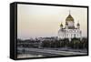 Cathedral of Christ the Saviour and Moskva River, Moscow, Russia-Gavin Hellier-Framed Stretched Canvas