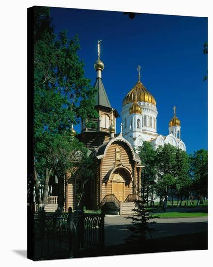 Cathedral of Christ the Saviour, Moscow, Russia-null-Stretched Canvas