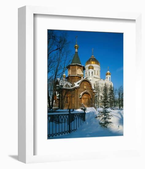 Cathedral of Christ the Saviour, Moscow, Russia-null-Framed Art Print
