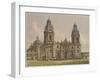 Cathedral of Lima, Illustration from 'Geografia Del Peru' by Mariano, Felipe Paz Soldan-F. Delamare-Framed Giclee Print