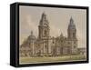 Cathedral of Lima, Illustration from 'Geografia Del Peru' by Mariano, Felipe Paz Soldan-F. Delamare-Framed Stretched Canvas
