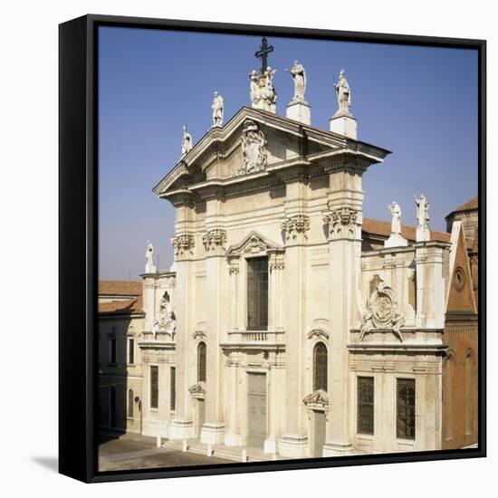 Cathedral of Mantua Façade-null-Framed Stretched Canvas