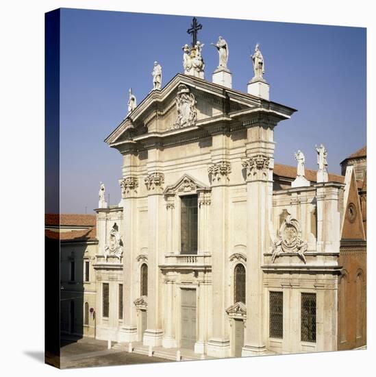 Cathedral of Mantua Façade-null-Stretched Canvas