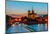 Cathedral of Notre Dame De Paris at Sunset-kavalenkava volha-Mounted Photographic Print