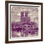 Cathedral of Notre Dame, Illustration from 'French Pictures' by Samuel Green, Published 1878-Richard Principal Leitch-Framed Giclee Print