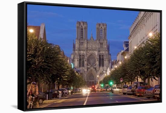 Cathedral of Notre Dame, Unesco World Heritage Site, Reims, Haute Marne, France-Charles Bowman-Framed Stretched Canvas