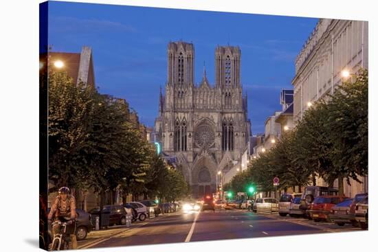 Cathedral of Notre Dame, Unesco World Heritage Site, Reims, Haute Marne, France-Charles Bowman-Stretched Canvas