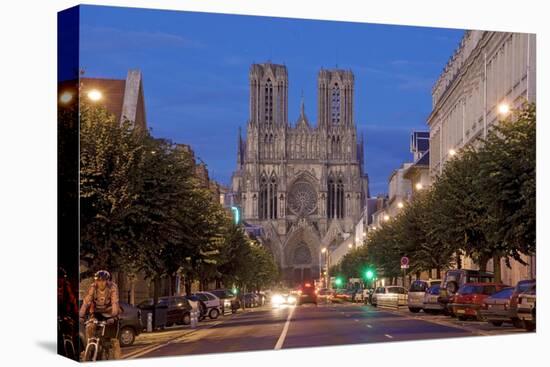 Cathedral of Notre Dame, Unesco World Heritage Site, Reims, Haute Marne, France-Charles Bowman-Stretched Canvas