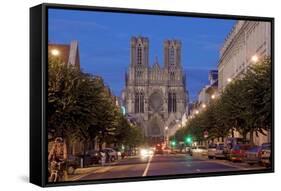 Cathedral of Notre Dame, Unesco World Heritage Site, Reims, Haute Marne, France-Charles Bowman-Framed Stretched Canvas