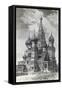 Cathedral of Protection of Most Holy Theotokos on Moat or Saint Basil's Cathedral on Red Square in-null-Framed Stretched Canvas