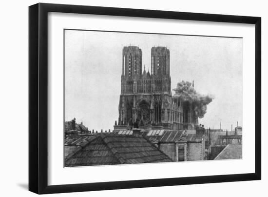Cathedral of Reims, First World War, 19 April 1917-null-Framed Giclee Print