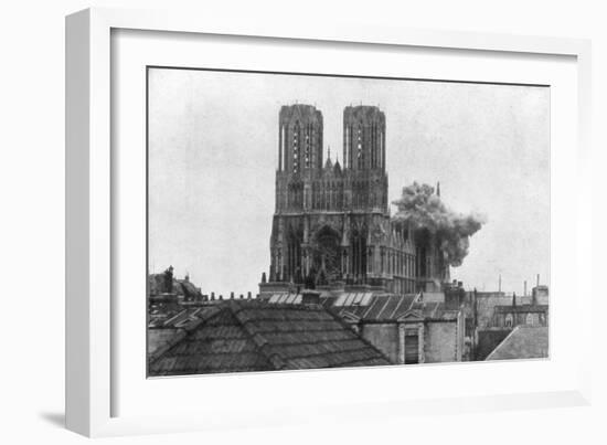 Cathedral of Reims, First World War, 19 April 1917-null-Framed Giclee Print