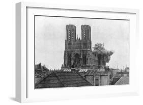 Cathedral of Reims, First World War, 19 April 1917-null-Framed Giclee Print