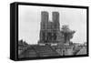 Cathedral of Reims, First World War, 19 April 1917-null-Framed Stretched Canvas