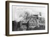 Cathedral of Reims on Fire from German Shelling, France, 1914-null-Framed Giclee Print