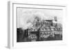 Cathedral of Reims on Fire from German Shelling, France, 1914-null-Framed Giclee Print