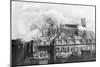 Cathedral of Reims on Fire from German Shelling, France, 1914-null-Mounted Giclee Print