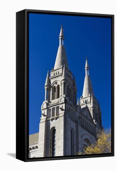 Cathedral of St Joseph, Sioux Falls, South Dakota, USA-Walter Bibikow-Framed Stretched Canvas