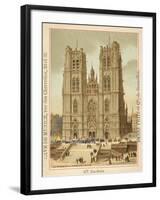 Cathedral of St Michael and St Gudula, Brussels-null-Framed Giclee Print