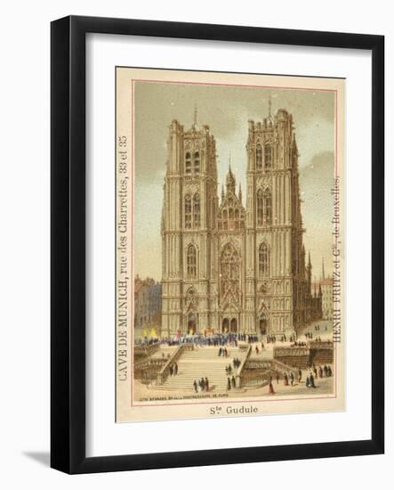 Cathedral of St Michael and St Gudula, Brussels-null-Framed Giclee Print