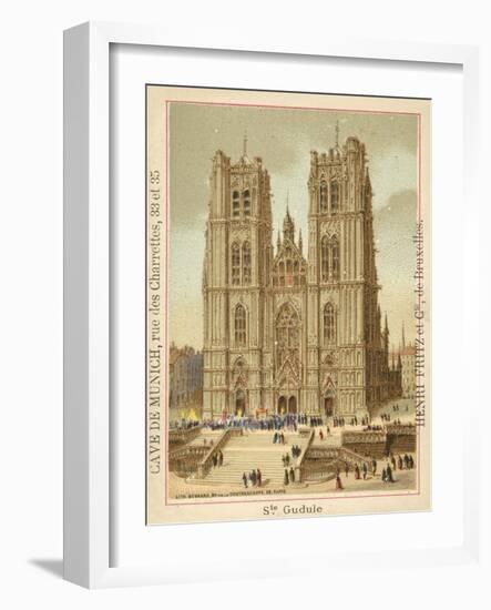 Cathedral of St Michael and St Gudula, Brussels-null-Framed Giclee Print